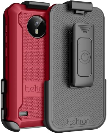 BELTRON Omnipod 5 Case with Rotating Clip, Red
