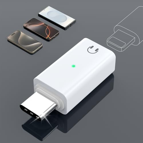 Lighting auf USB C Audio Adapter USB C auf Light-ning Kopfhörer Adapter Typ C Aux Adapter für iPhone 16 15 Pro Max Plus, iPad Air/Pro, MacBook, Galaxy S25 S24, Nicht zum Lade/Datenübertragung, Weiß