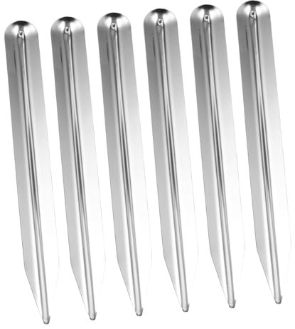 Luxshiny 6pezzi Spatole Acciaio Inossidabile Per Laboratorio Con Punta Rotonda Utensili Per Campionamento e Miscelazione Per Ricerca Scientifica e Chimica
