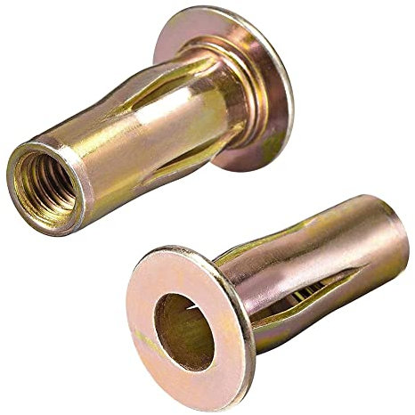 Reapyyt Dado Rivetto Multi-Grip, Dado Filettato con Inserto Filettato un Testa Piatta M8 con Gambo Pre- nel Acciaio al Carbonio Placcato nel 25 Pezzi