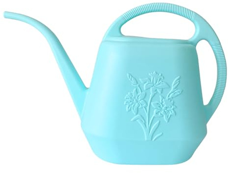 4L Grande capacité arrosoir Pot Long Bec Bouilloire pour intérieur extérieur Jardin Plantes Fleur succulente bonsaï Plante pulvérisateur - en Plastique - pour l'intérieur et l'extérieur (Light Blue)