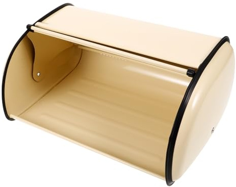 Cabilock Boîte à Pain Style Rétro Vintage avec Couvercle Rabattable Couleur Or en Fer Grosse Capacité pour Rangement Compact Cuisine Élégante