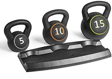 Kettlebells AGYH 3 Racks, Heimtrainings- Und Bauchbeinkrafttrainingsgeräte, rutschfeste Stummschaltung, 5 Lb / 10 Lb / 15 Lb