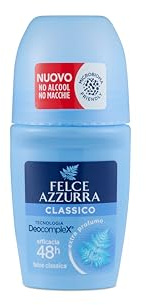 Felce Azzurra - Déodorant Roll On Classique avec Formule IdraTalc, Efficacité 48 Heures, Non Goutte - 50 ml