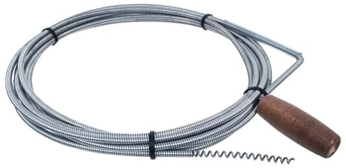 NAJDER Rohrreinigungsspirale für Kanalisation - ⌀5mm 1,5m - Rohrspirale mit Kralle - Spirale für Rohre - Kanalspirale Abfluss Rohrreinigung - Abflussspirale