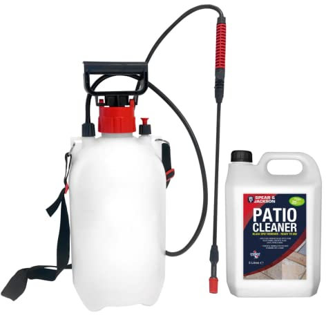 Spear and Jackson 5L Black Spot Remover - 5L Garden Pressure Sprayer - Path Cleaner Ready To Use - Mould Remover, Algae Remover