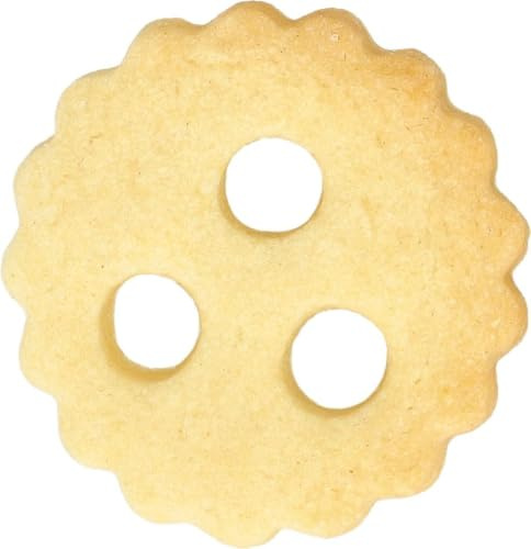 Birkmann Linzer - Moldes Cortador Galletas Cortapastas con 3 Agujeros para Cortar y Decorar Galletas, Mazapán y Fondant, Acero Inoxidable, Apto Lavavajillas, Doble Cara, Cinta Adhesiva, Tamaño: 5 cm