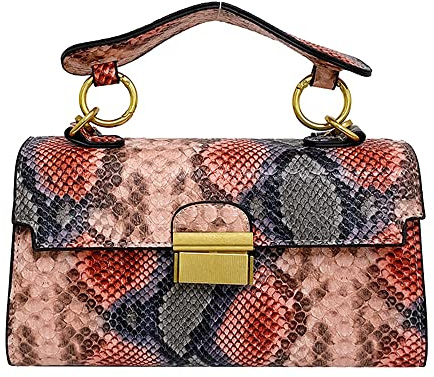 Coolives Damen Kleine Umhängetasche mit Krokodilledermuster Mini Handtasche aus PU-Leder Clutches Damentasche Mode Tasche Schultertasche Schultergurttasche für Frauen Elegante Damenhandtasche