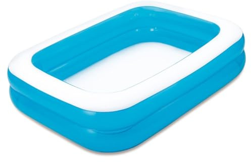 Zimpli Kids Grande pataugeoire familiale Gonflable Bleue, 2 m x 1,5 m, 496 l, Facile à Utiliser, pour l'extérieur, Le Jardin, la Piscine et Les éclaboussures d'été, pour s'amuser pour Tous