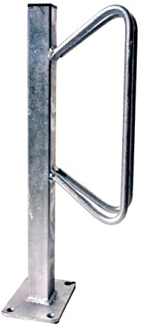 Fahrradständer, einseitige Nutzung, zum Aufschrauben, aus Stahl, feuerverzinkt, Haltebügel Ø 12 mm, Überflur 500 mm
