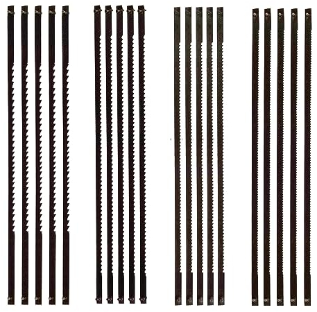 20 Pezzi Denti Lame da Traforo Lame per Sega a Scorrimento Lame Traforo Elettrico Denti Lame per Sega a Scorrimento 10/15/18/24 Denti per Segare Legno Plastica Schiuma Metalli Teneri - 133mm