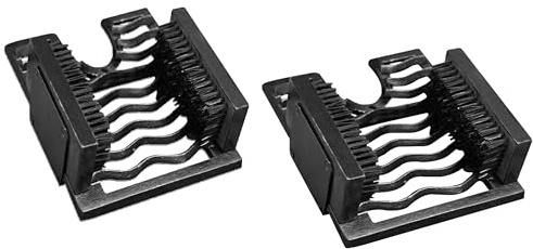 U&B Cast Iron Boot Scraper with Brushes Outdoors - Welly Remover and Stand, Outside Boot Cleaner Brush - Heavy Duty Wooden Puller and Jack for Wellingtons [Energy Class A+B+] (PACK OF X2)