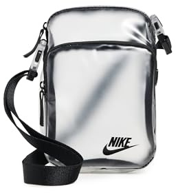 Nike Unisex Hertitage Crystal (4 l) Crossbody-Tasche, Clear/Black/Black
