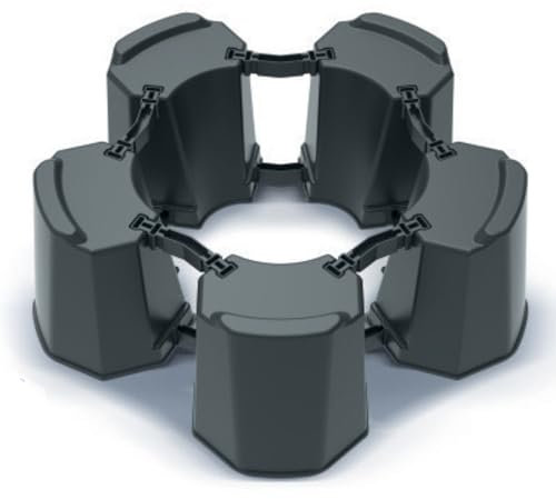 YourCasa Standfuss Sockel für Regentonnen - Podest Regenfass - Ständer Modular in 3 Größen verstellbar - Untersetzer Rund bis 500 Liter