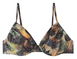 CALZEDONIA Woman's Balconette Swimsuit Top Sparkling Camouflage in Multicolor, Size L