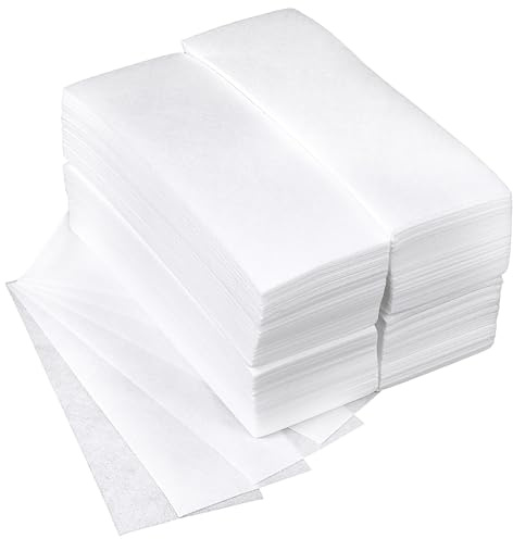 1200 Pcs Large Non Woven Wax Strips - 7.9 x 2.8 Inch Bulk Wax Strips Body and Facial Hair Removal Waxing Strip - Soft Waxing Paper Sheets for Arm Leg Underarm Face Eyebrow Armpit Chest Back and Bikini