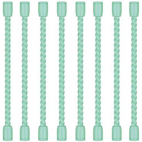 8PCS 4 Inch Silicone Cable Ties, Reusable Bendable Rubber Twist Ties | Flexible Silicone, Bendable and Reusable; Strong Grip; for Cord Organizer, Cable Management, Home, Office, Travel