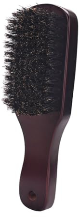 DEARMAMY Cepillo para Barba para Hombres Cerdas de Madera Marrón, Portátil y Resistente Que No Se Deforma, Adecuado para Uso en Casa o Salones de Peluquería