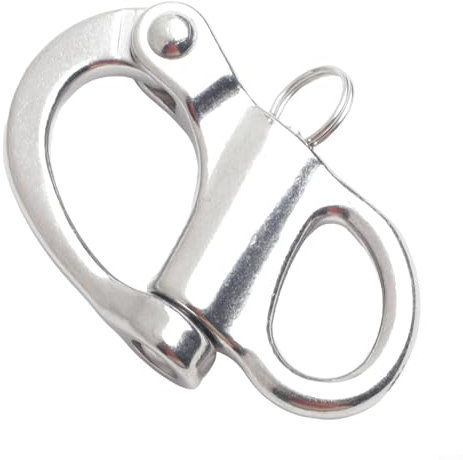 Manille multi-usage à libération rapide en acier inoxydable 316 pour sports nautiques (96 mm)