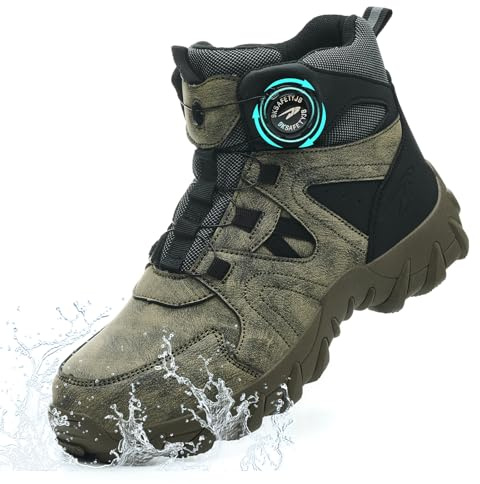 NACKINg Chaussure de Securite Hommes Femme Impermeable Montante Basket de Sécurité Legere Confortable Embout Acier Protection Bottines de Travail