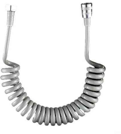 Snowchecking PU-Material, spiralförmiger Teleskop-Brauseschlauch, Badezimmer-Spirale, flexibler Brauseschlauch für WC-Wasserhahn, Bidet-Sprüher, Handbrause, Waschbecken, Wasserhahn, Duschen (3 Meter