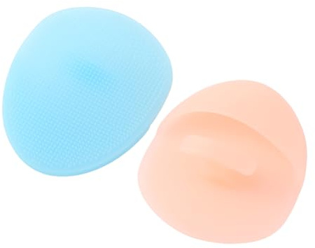 Ipetboom 2 Pezzi Spazzola Per Il Viso Schiuma Detergente Per Il Viso Rimozione Delicata Scrub Detergente Massaggiatore Detergente Spazzola Per Il Viso Tampone Detergente In Silicone