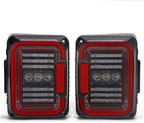 XpFacStore Rückleuchte für Pkw Auto für Rückfahrlicht Rücklichter Rücklichter für Jeep für DOT für für Wrangler 2007-2017