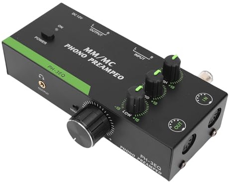 Phono Vorverst?rker Mini Stereo Professionell mit XLR und 3,5mm Ausg?nge f¨¹r Schallplattenspieler Hi-Fi Audio Signalverst?rker zu XLR Konverter EU Stecker