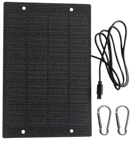 Cargador de Teléfono con Energía Solar | Panel Solar 50W Portátil | Cargador Portátil Pequeño con Protección Inteligente para Playa, Autocaravana, Senderismo, Coche, Tienda, Exterior, Viaje y