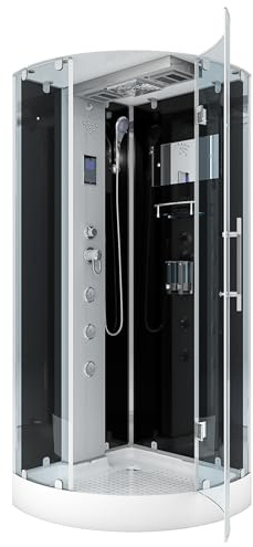 AcquaVapore D37-13R0-EC Dusche Duschtempel Komplett Duschkabine 90x90 MIT 2K Scheiben Versiegelung