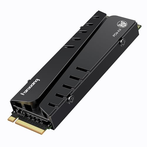 fanxiang SSD 500GB-NVMe M.2 2280 PCIe 4.0, hasta 7300 MB/s, Disco Duro ssd 500gb, con disipador de Calor, configurar DRAM, Compatible con PS5 Laptop Desktop PC