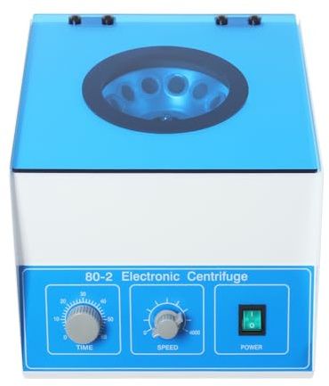 Centrifuga, centrifuga da laboratorio, 40 W, 220 V, 12 x 20 ml, velocità regolabile (0 – 4000 upm) e tempo (0 – 60 min), centrifuga da tavolo per sedimentazione centrifuga e separazione