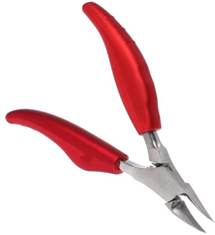 Genérico Cortaúñas para Uñas Gruesas de Acero Inoxidable Diseño Plegable y Bordes Afilados, Herramienta Resistente para Uñas de Manos y Pies Roja