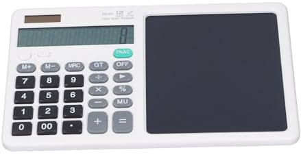 Topiky Calculatrice avec Bloc-Notes, Tablette d'écriture LCD, Carnet de Croquis Portable, Calculatrice Mathématique Multifonctionnelle pour Le Bureau, la comptabilité Financière, l'école, la