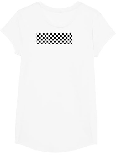 Kariertes Karo Schwarz & Weiß Teen & Erwachsene T-Shirt