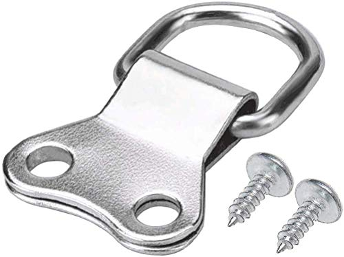 D Ring Picture Hangers Heavy Duty 2 Hole with Screws 20lbs Picture Frame Hanger Hooks for Hanging Paintings Artwork Photos Posters and Canvases (50-Pack Frame Hanger)