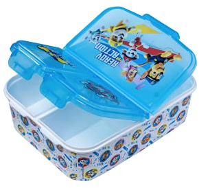 Paw Patrol Premium lunchlåda för barn, jaga, Marshall, Rubble, Skye, Everest frukostlåda, med 3 fack