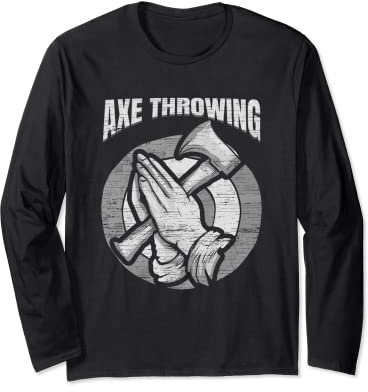 Praying Hands - Hatchet & Axe Throwing Long Sleeve T-Shirt