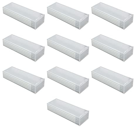 Pathologische Mikroskop-Schiebeschachtel, PP-Kunststoff, Pathologische Schiebebox, kann 5 Objektträger/Box Mikroskop-Glashalter Slidebox Aufbewahrung für Labor, Ausrüstungsbedarf, 10 Stück