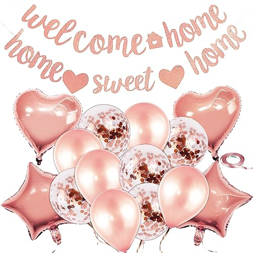 16 Pezzi Benvenuto Home Banner Palloncino Welcome Home Addobbi Bentornato Banner e Palloncini Bentornato Decorazioni per Feste per la Decorazione Domestica Articoli per Feste in Famiglia