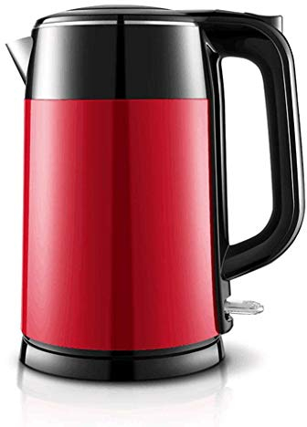 Bouilloire électrique en acier inoxydable rouge 304, thermostat domestique facile à nettoyer, mise hors tension automatique de la bouilloire 1,7 L Present