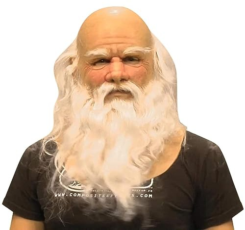 EAGSTRIKY Alte Mann-Maske, realistisches Latex, gruselige alte Mann-Maske, voller Kopf, menschliche Maske, Party, Cosplay, realistische Halloween-Maske für Erwachsene, lustige Kostümmaske (M)