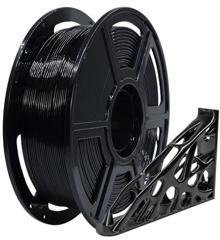 FLASHFORGE PETG Hochgeschwindigkeits-Filament 1,75 mm, stoßfestes Filament für 3D-Drucker, 1 kg, Maßgenauigkeit +/-0,02 mm, kompatibel mit den meisten FDM-Druckern (schwarz)
