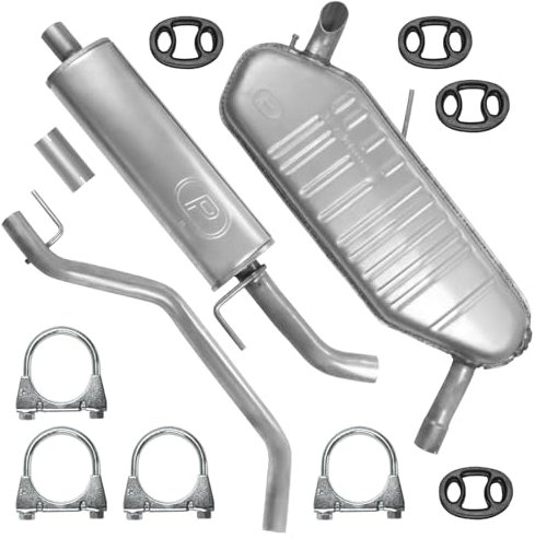 Polmo Schalldämpferset Auspuffanlage Auspuff für Opel Signum 1 I Schrägheck 2003-12/2005 1.8