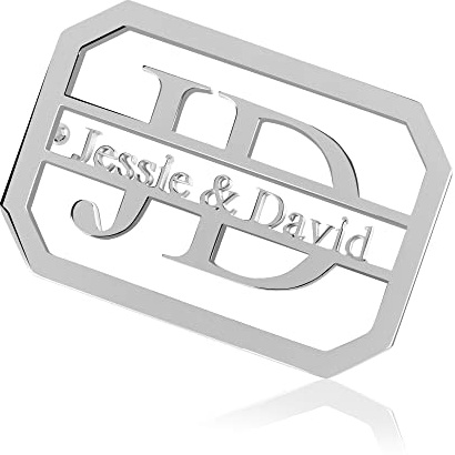 ZqlDDayUP Custom Letter Gürtelschnallen Edelstahl Name Leder Gürtelschnalle Personalisierte Gürtelschnalle Geschenk für Männer Papa Ehemann Großvater Vatertag