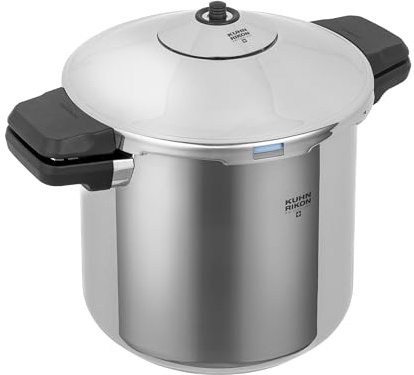 Kuhn Rikon Pressure Cooker Duromatic Inox 7L/22cm Food Steamer with Side Grips. Multi Cooker Hotpot with Auto Lock Lid. Stainless Steel Pot. Instant Cook Pot – 10 Year Kuhn Rikon Cookware Guarantee