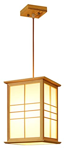 SSNCcNC Lámpara de techo Estilo japones Vintage Luces colgantes madera Lámpara de techo Lámpara de comedor E27 candelabro por restaurante sala de te habitación sala jardín Luces colgantes