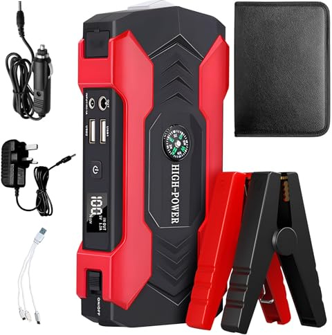 Car Battery Jump Starter Power Bank,Portable Car Jump Starter 1500A Peak Power Pack for 12V Vehicles Up to 8.0L Gas & 5.0L Diesel with LED Torch