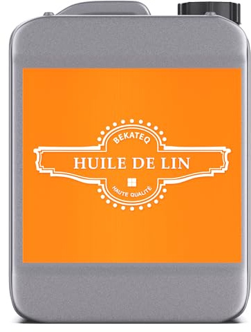 BEKATEQ Huile de lin naturelle 2,5L sans solvants I Huile pour bois, parquets, terrasses, meubles de jardin I Imprégnation incolore I Protection et entretien du bois pour intérieur & extérieur BE-200
