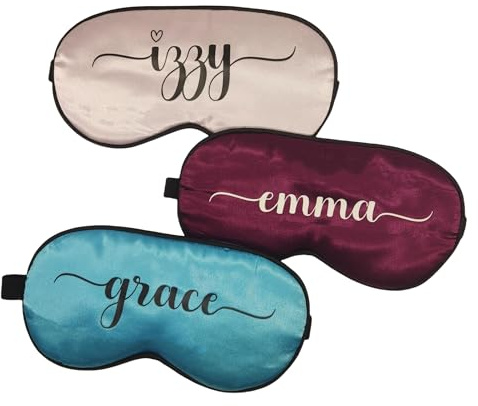 Schlafmaske, personalisierbar, Schlafmaske, personalisierbar, für Brautjungfern, Geschenke, Antrag, Mädchen, Übernachtungsparty-Idee